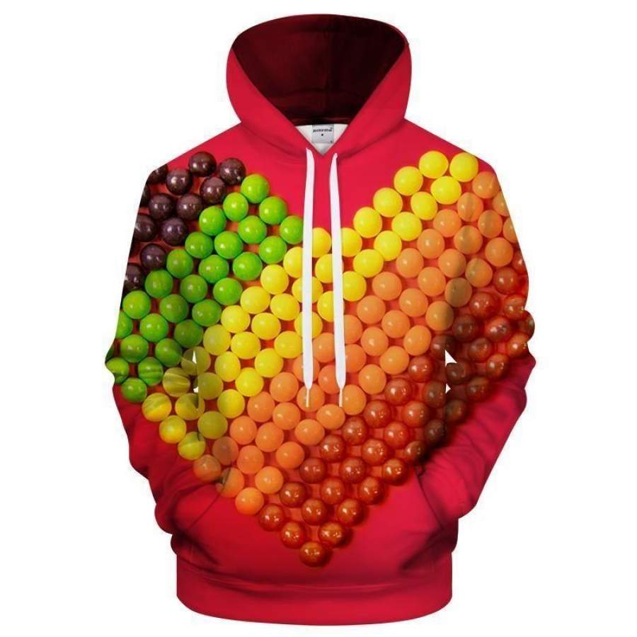 Candy Heart Hoodie Unisex 3D All Over Print