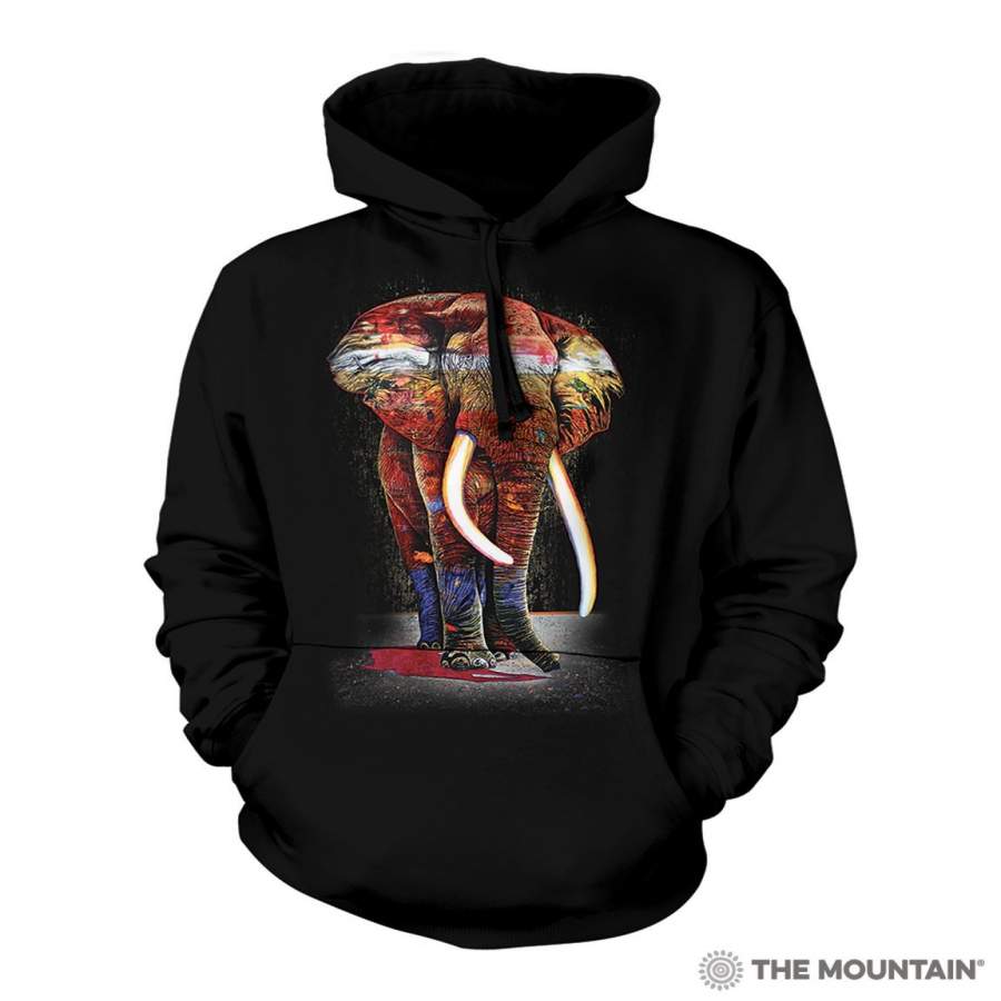 Painted Elephant – Adult Unisex Hoodie Sweatshirt