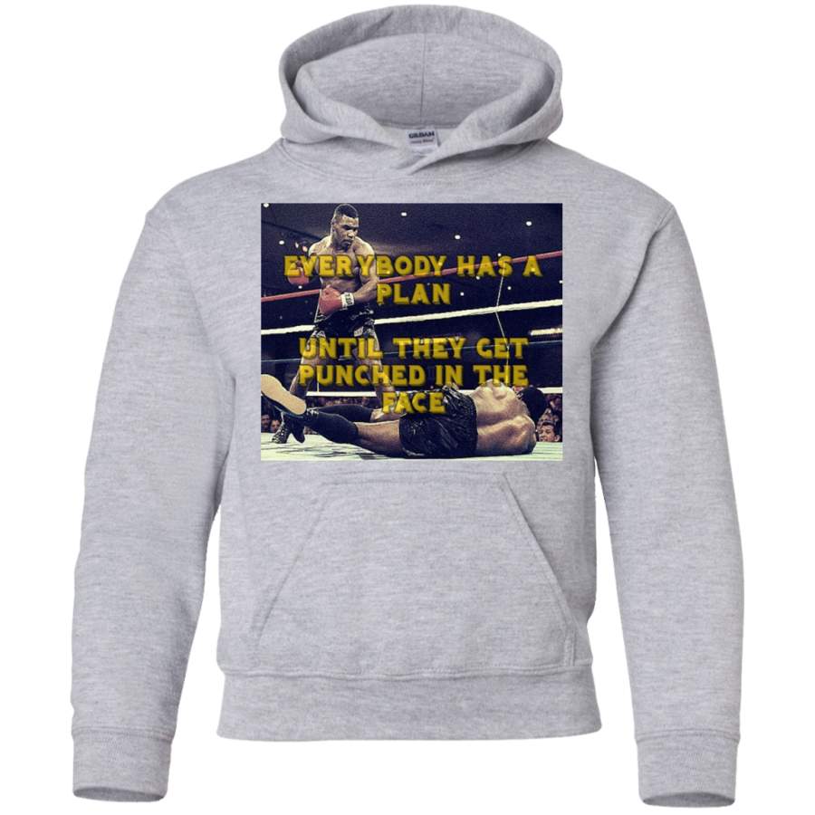 AGR Mike Tyson – Everybody has a plan until they get punched in the face Youth Pullover Hoodie