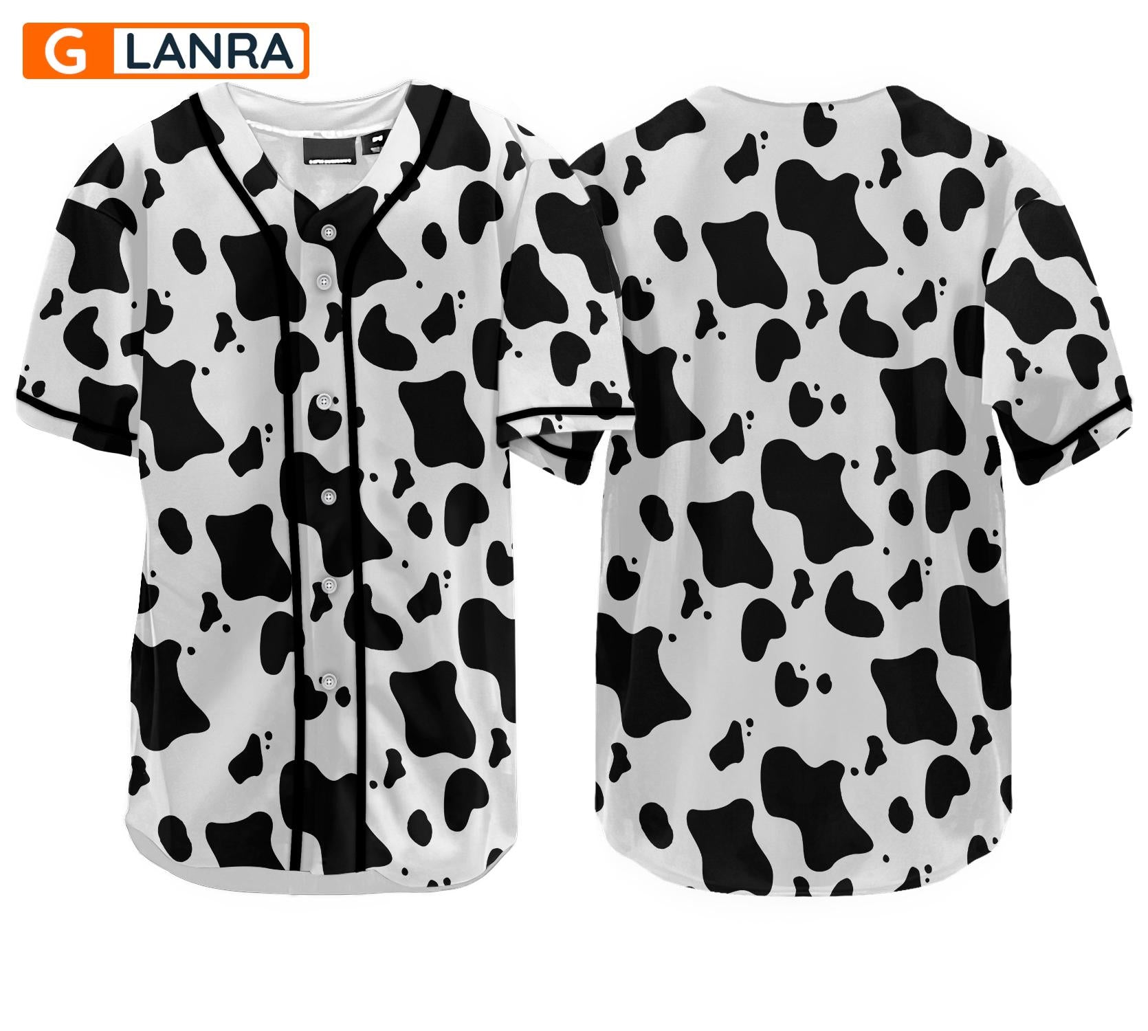 Dairy Cow Pattern Baseball Shirt, Cow Cattle Baseball Shirt, Cow Farm Baseball Shirt, Farm Animal Baseball Shirt, Farm Baseball Shirt, Shirt