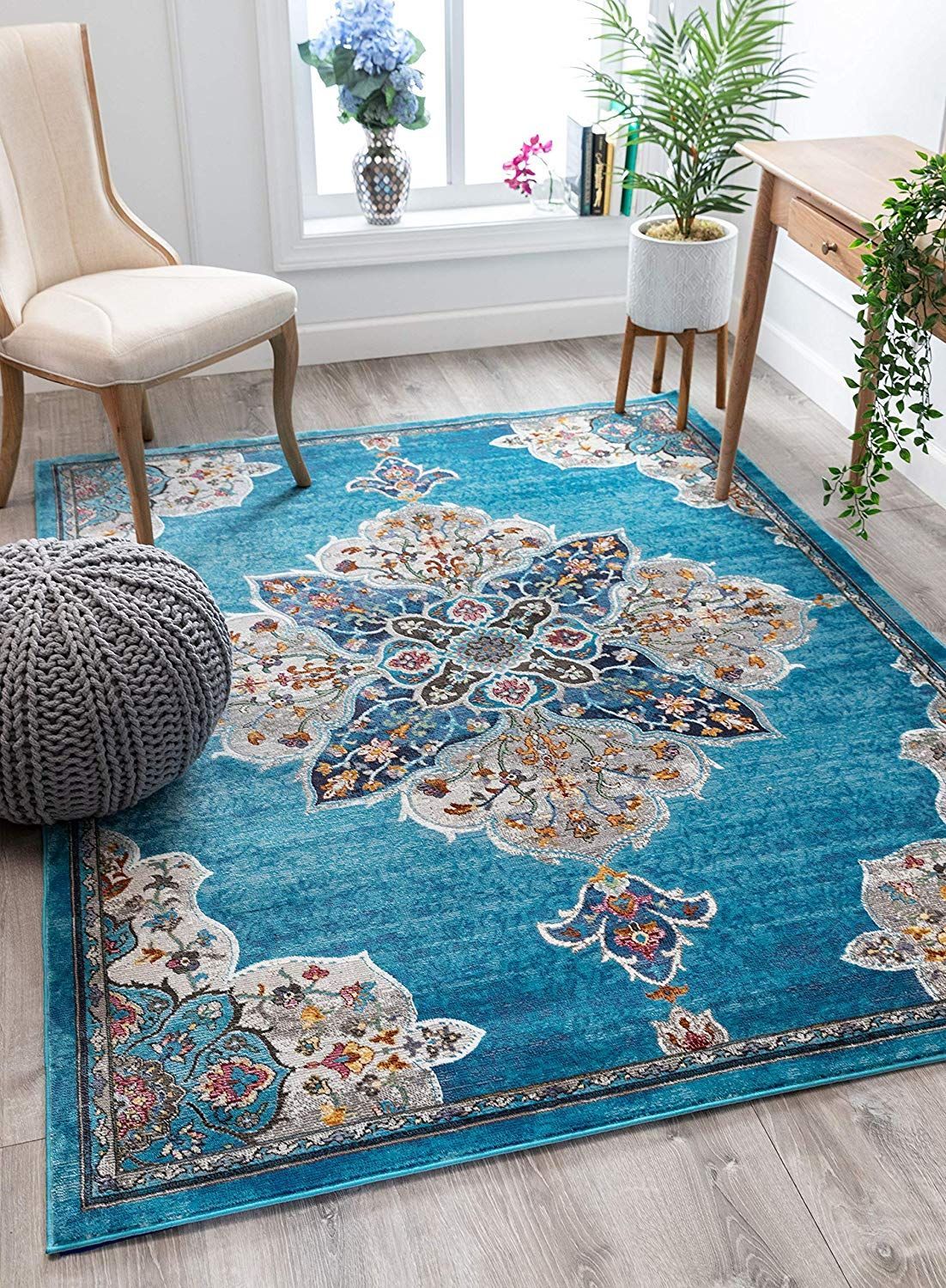 Adrian Blue Vintage Bohemian Medallion CLP1510002TM Rug