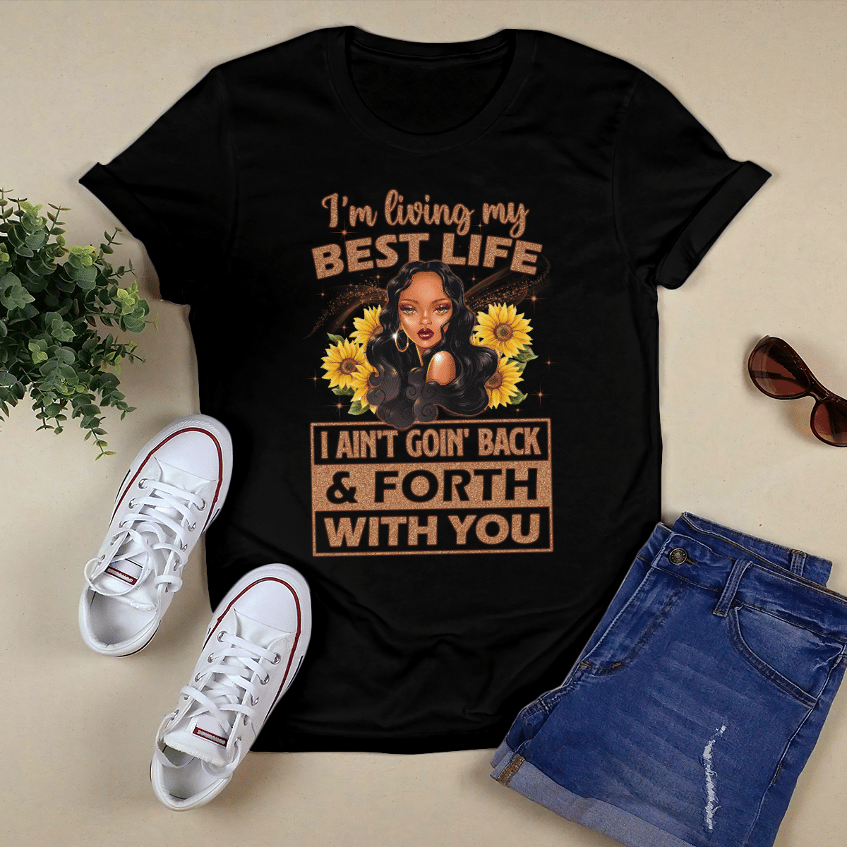 Shirt For Girl Black Girl Shirt I’M Living My Best Life Shirts