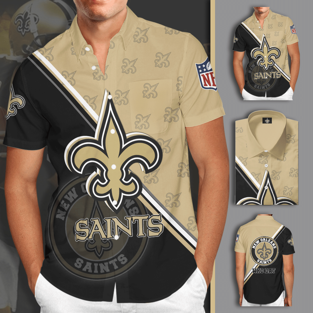 New Orleans Saints Football Team All Over Print 3D Hawaiian Shirt