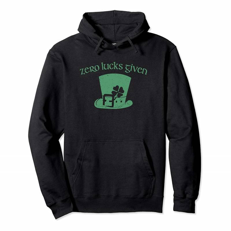 ZERO LUCKS GIVEN Funny Irish St. Patrick’s Day Vintage Party Pullover Hoodie