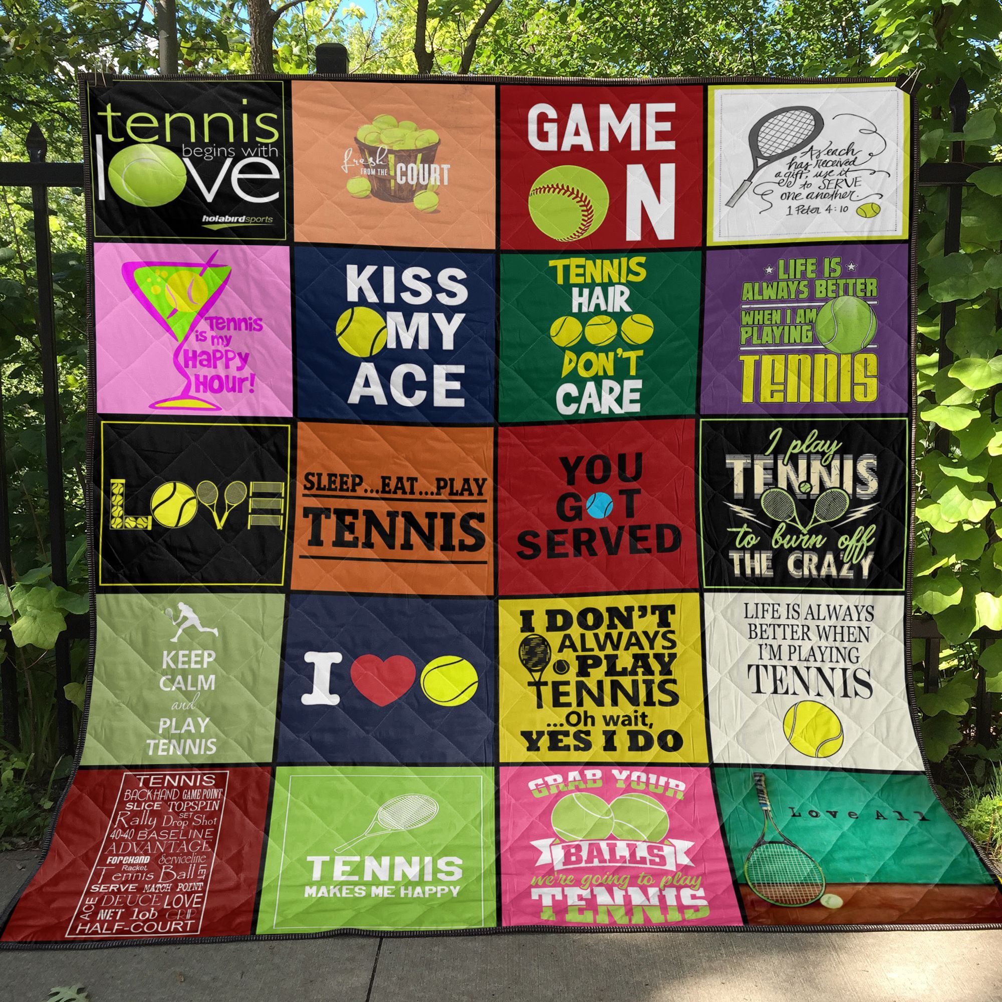 Tennis Love ND1 Quilted Blanket