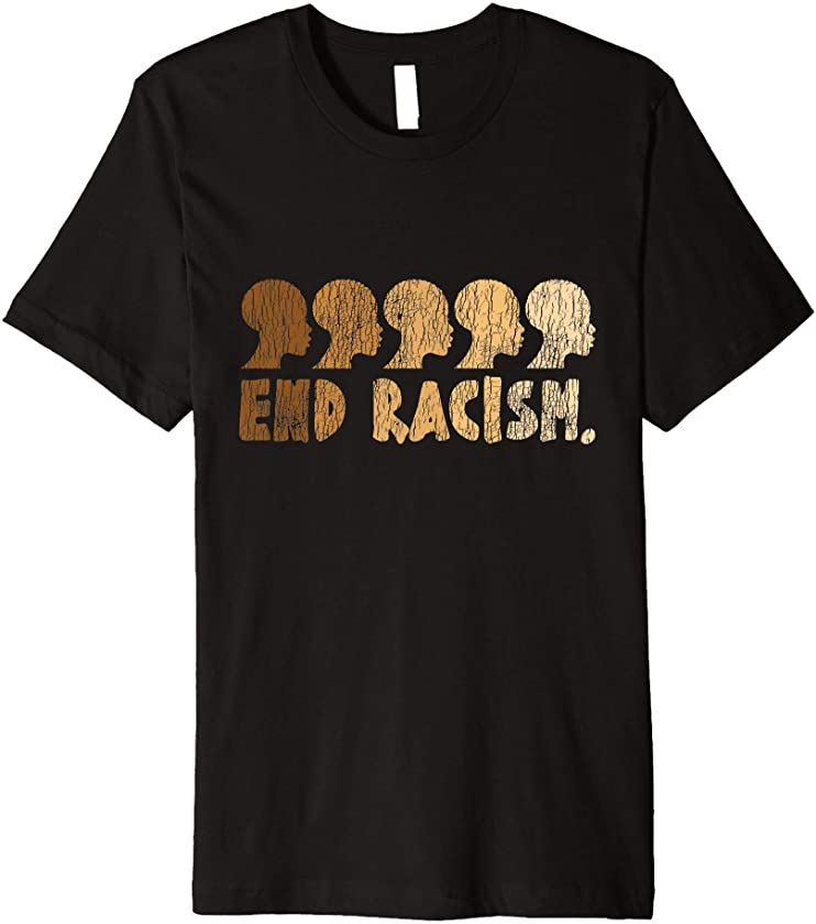 Vintage African Afro End Racism Black History month Gift Premium T-Shirt