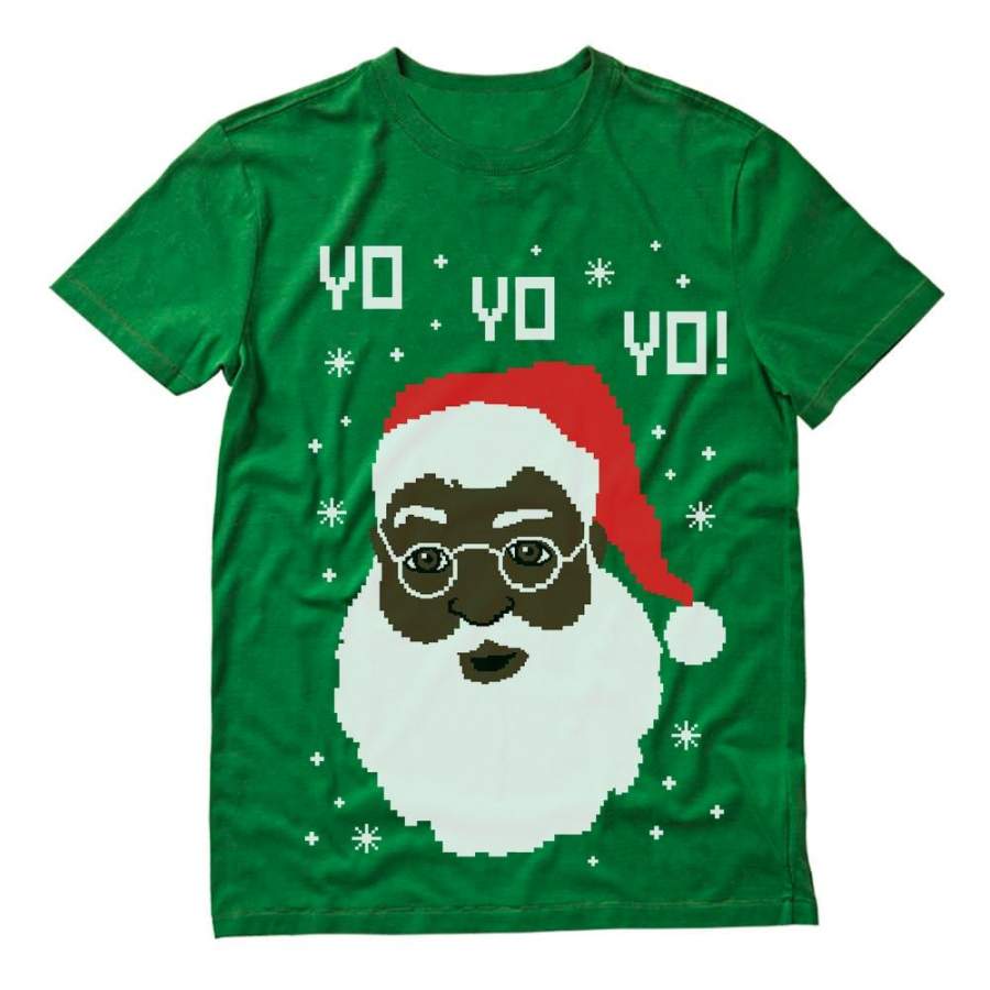 Black Santa Ugly Christmas Sweater T-Shirt