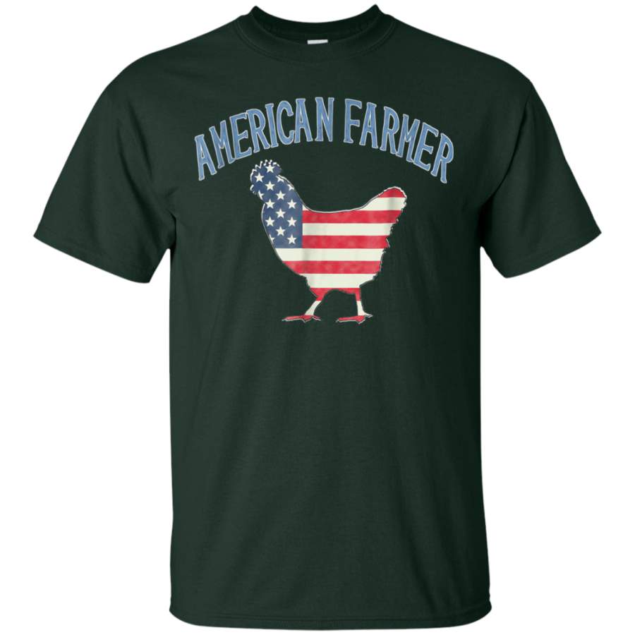 AGR American Chicken Farmer Patriot Distressed Flag Gift tShirt