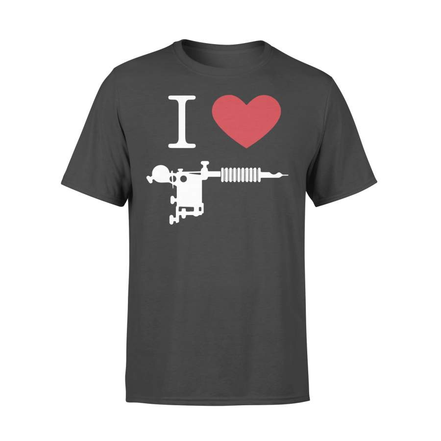 I Love Tattoo Gun Shirt