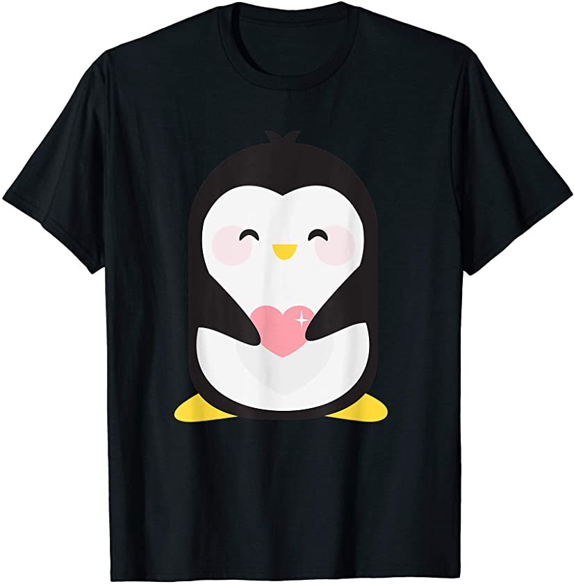 Kids I Love Penguin T-Shirt Design Kids Youths Toddlers Gift T-Shirt