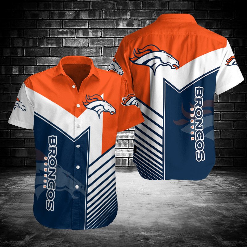 Denver Broncos Button Shirt Bg710