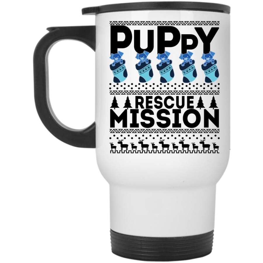 Cute Gift For Dog Lovers Travel Mug, Puppy Rescue Mission Mug