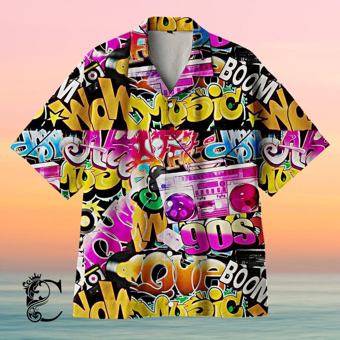 Amazing Graffiti 90’S Music Wow Boom Hawaiian Shirt