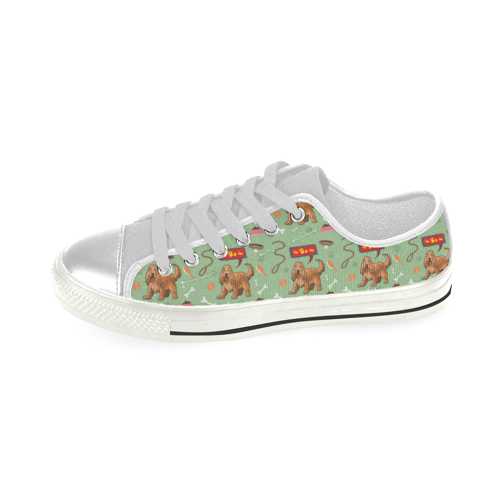 American Cocker Spaniel Pattern White Women’s Classic Canvas Shoes