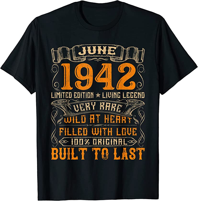 Vintage June 1942 Decorations 79 Year Old 79th Birthday T-Shirt