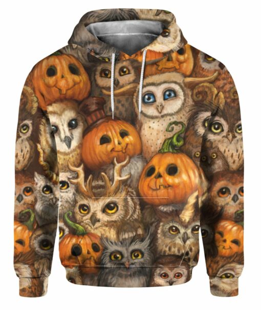 Halloween Owl Pumpkin 3D All Over Printed Shirts For Men And Women, Gift For Halloween Day, Happy Halloween