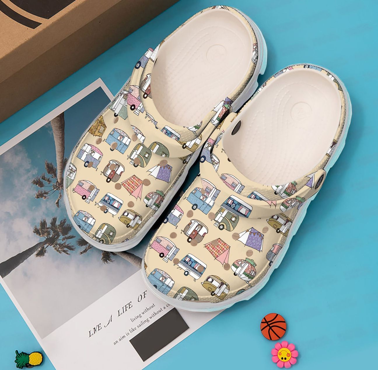 Camping Personalized Clog, Custom Name, Text, Color, Number Fashion Style For Women, Men, Kid, Print 3D Camping Caravans