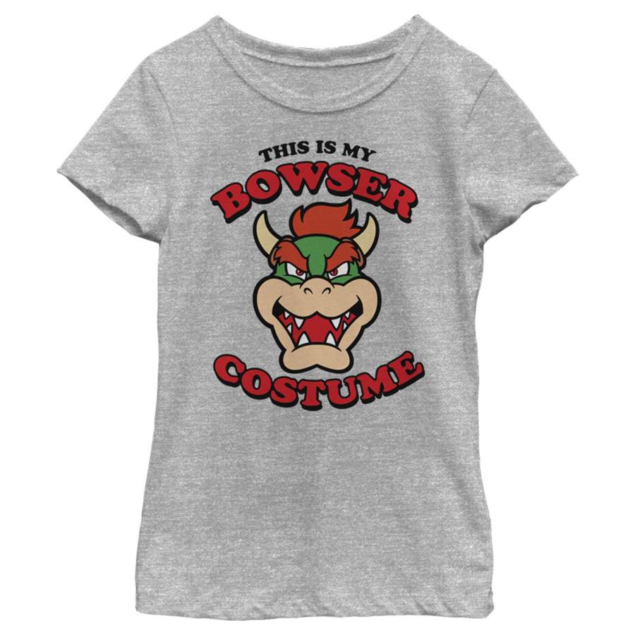 Nintendo Girl’s Super Mario Bowser Costume T Shirt
