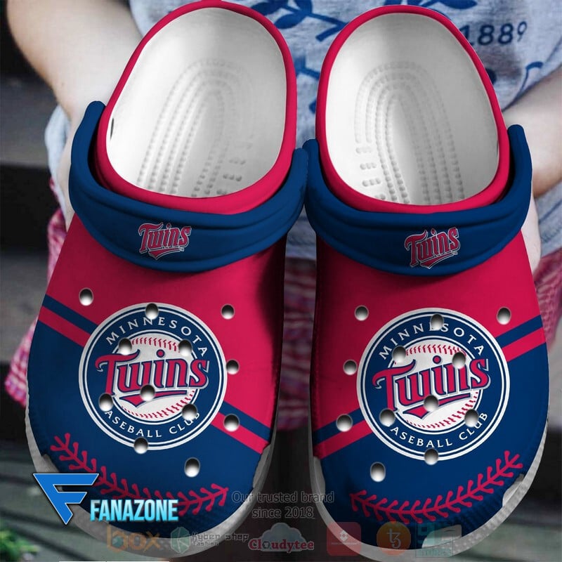 Minnesota Twins Red-Navy MLB Sport Crocss Clogs Crocband Shoes Comfortable For Men Women and Kids