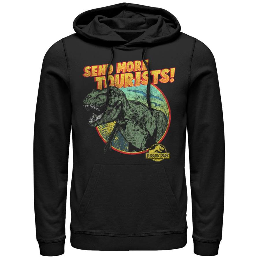 Jurassic Park Men’s Vintage Send More Tourists  Lightweight Hoodie