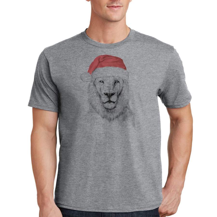 Santa Lion – Adult Unisex T-Shirt