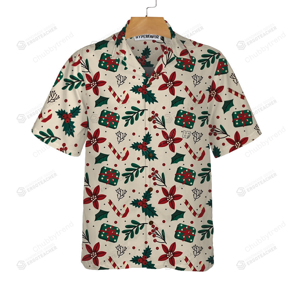 Christmas Elements Seamless Pattern Hawaii Shirt Ha18550