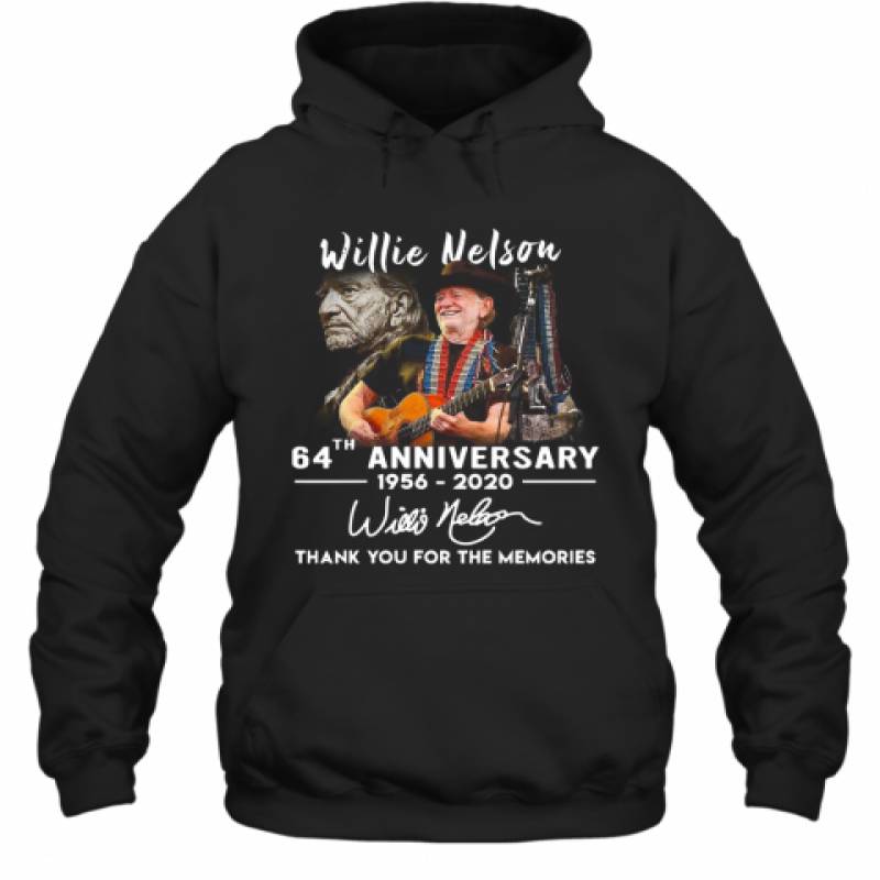 Willie Nelson 64Th Anniversary Thank You For The Memories Signature Hoodie