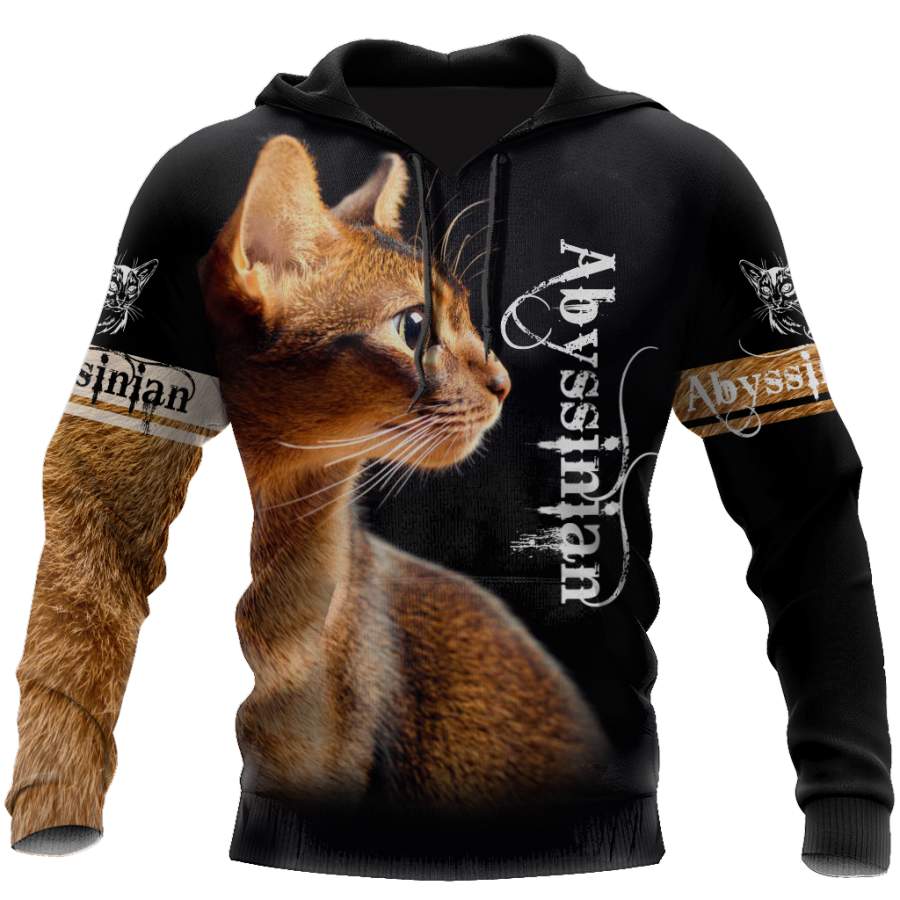 Abyssinian cat tattoo 3D printed shirts for men and women