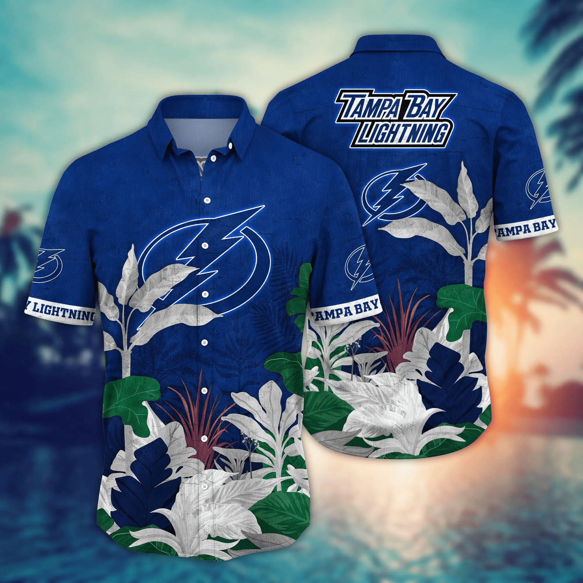 Tampa Bay Lightning Nhl Hawaiian Shirt Beer Gardens Aloha Shirt