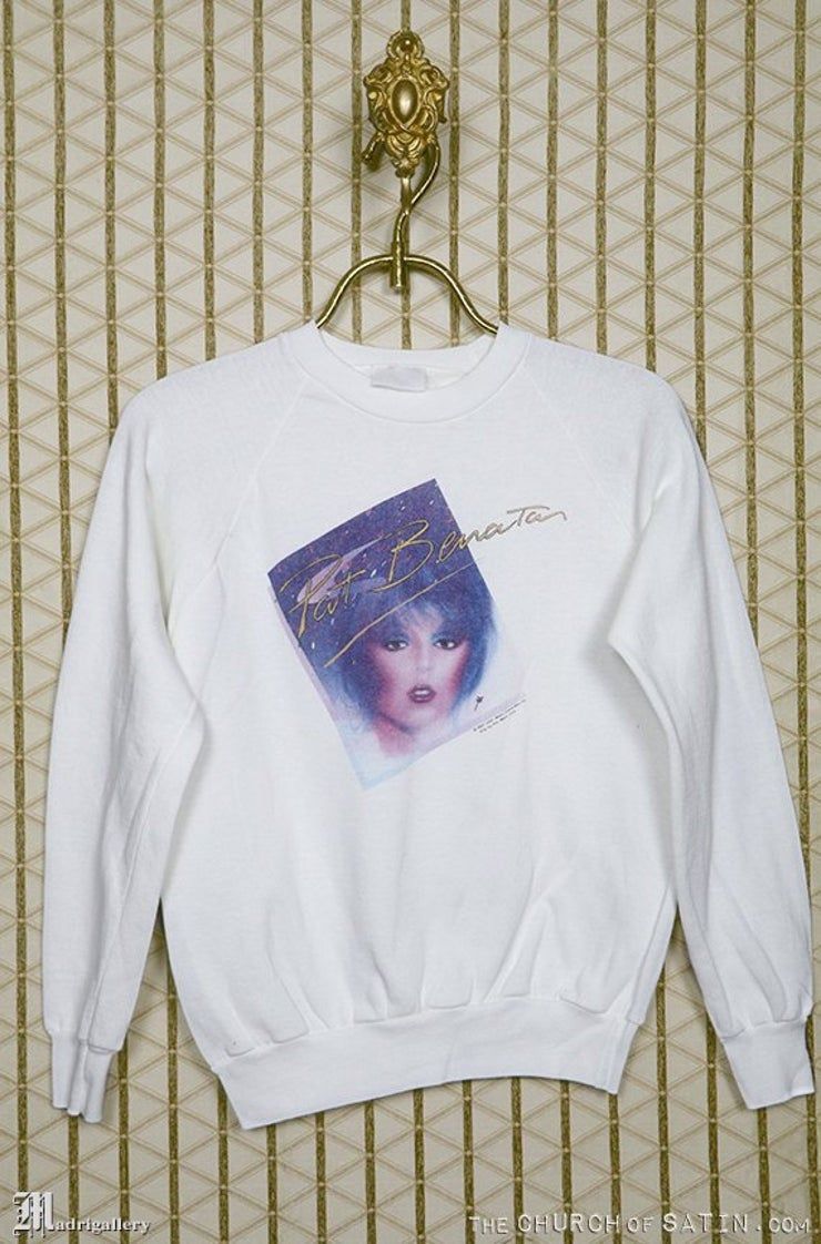 Pat Benatar Sweat Manche Longue De Vintage 1981 Rare Des Ann Es 80 Des Ann Es 1980 Shirt