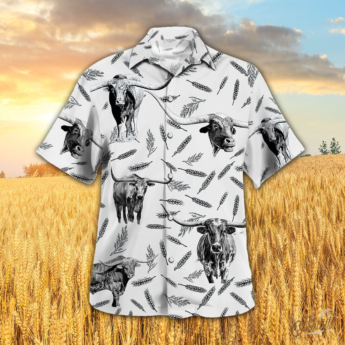 Tx-Longhorn Pattern – Hawaiian Shirt