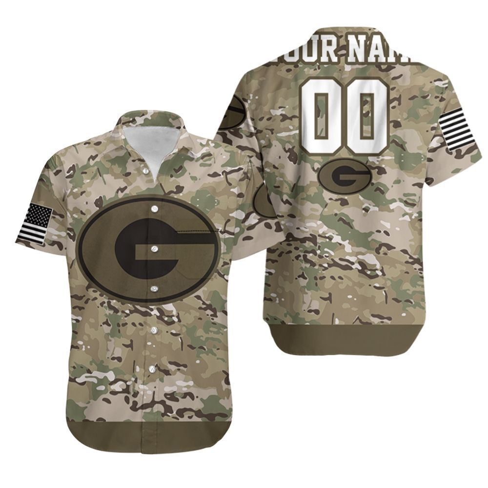 Georgia Bulldogs Camo Pattern Personalized Hawaii Shirt Ha92926