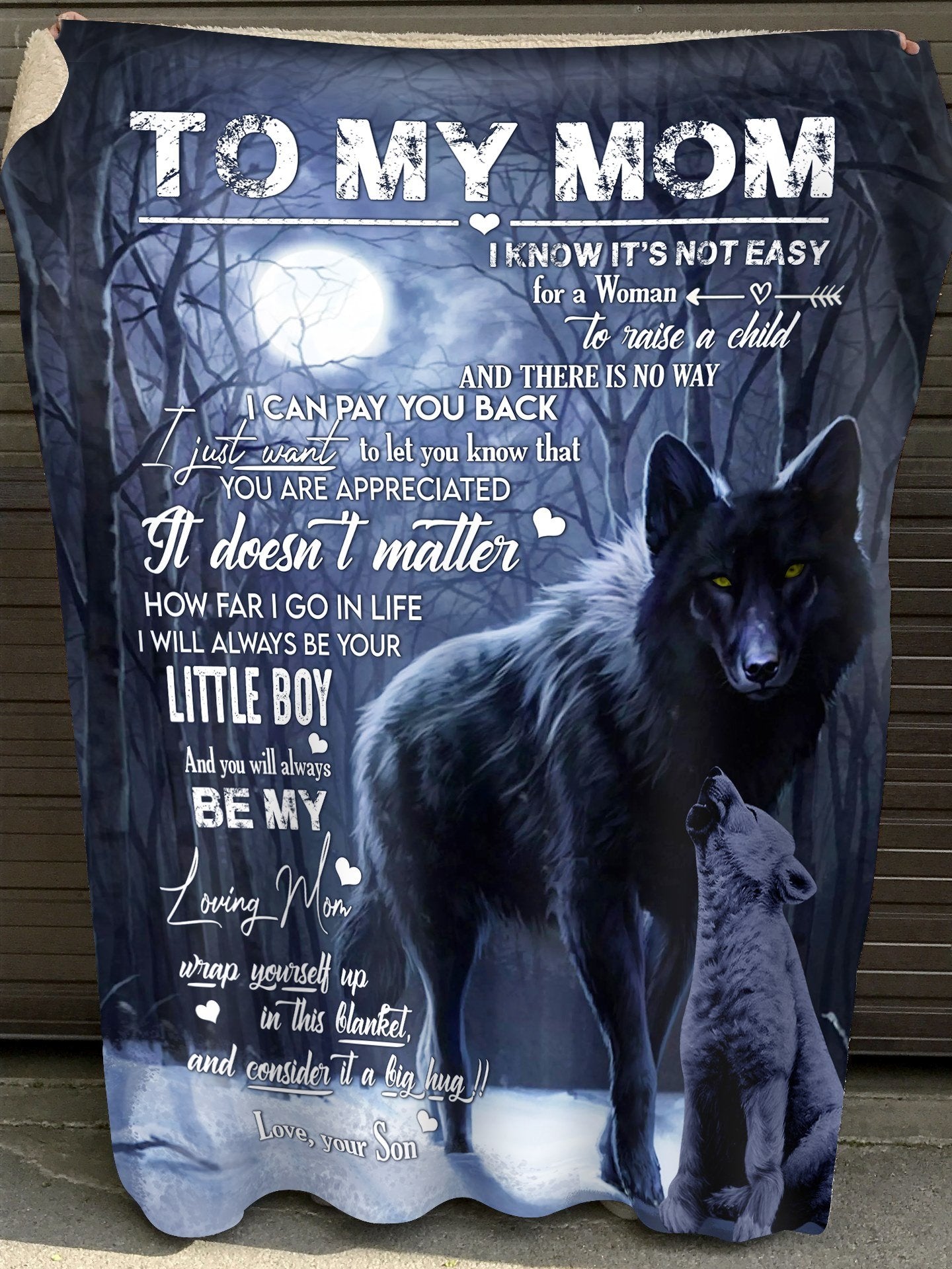 You Will Be My Loving Mom Fleece Blanket , Best Mother S Day Gift Ideas, Mother S Day Gift From Son To Mom, Home Decor Bedding Couch Sofa Soft And Comfy Cozy