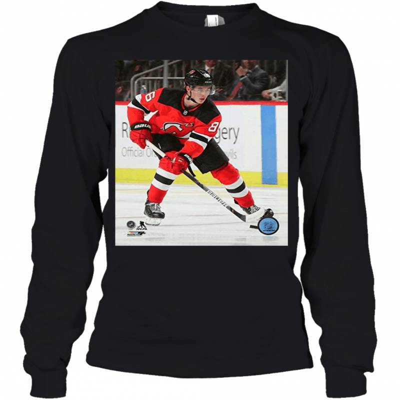 Jack Hughes New Jersey Devils in Action Youth Long Sleeve