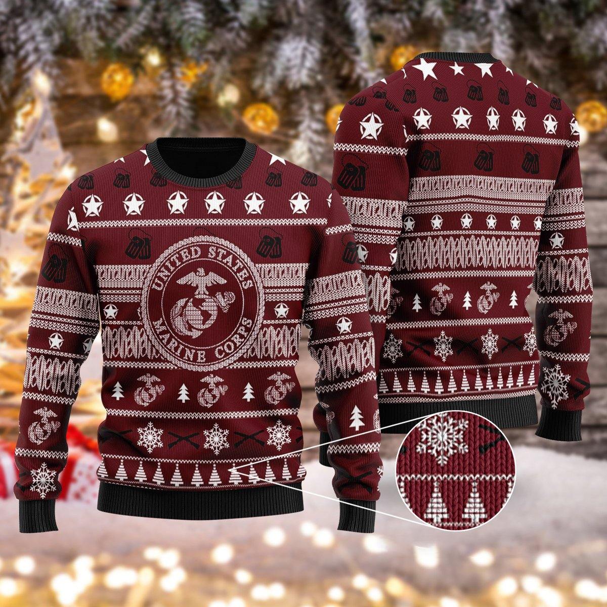 U.S Marine Corps Ugly Christmas Sweater – Klasern Store