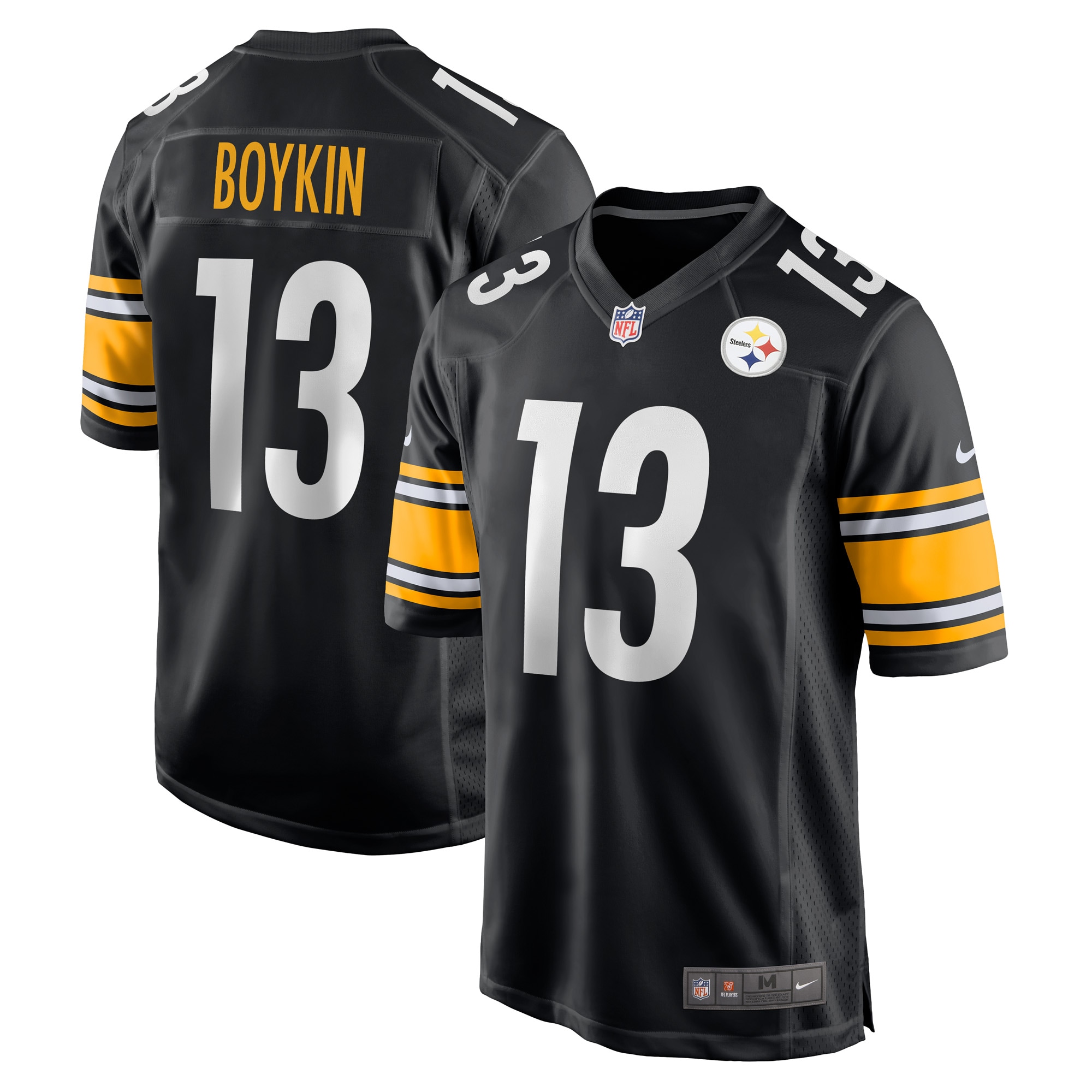 Men’s Pittsburgh Steelers Miles Boykin Black Game Player Jersey