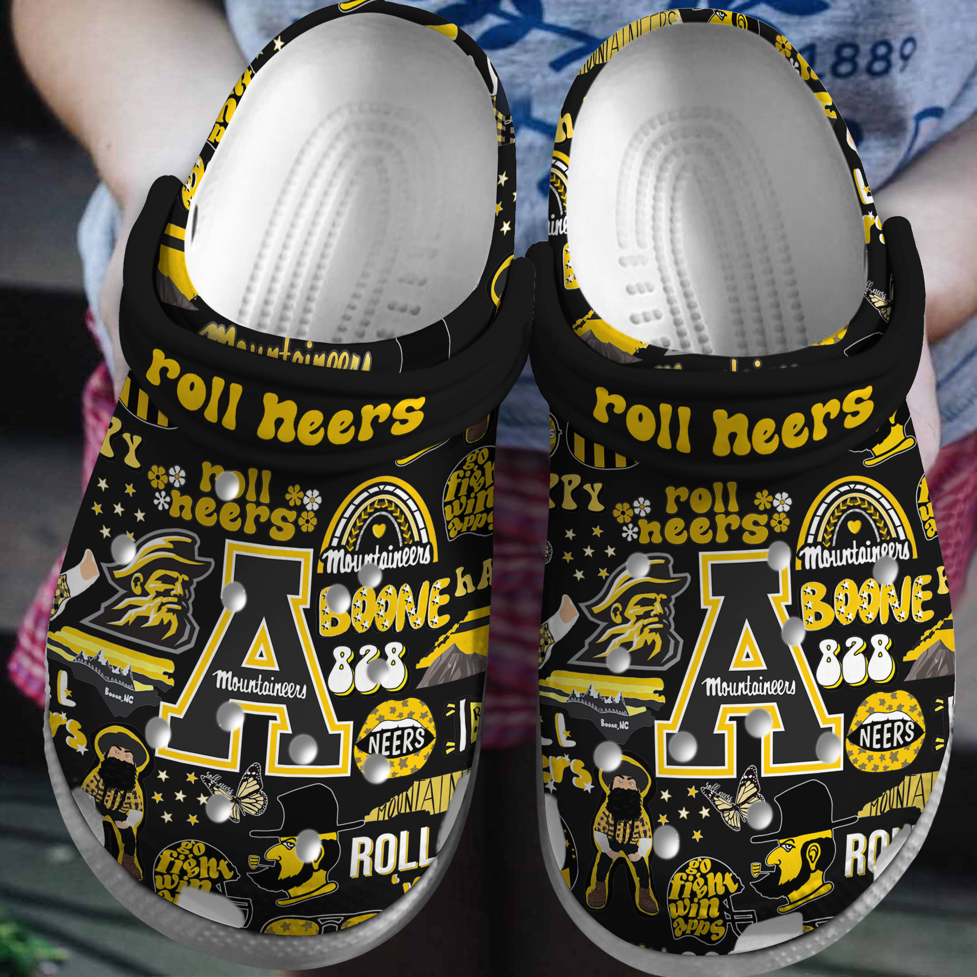 Appalachian State Mountainseers NCAA Sport Crocss Crocband Clogs Shoes Comfortable For Men Women and Kids