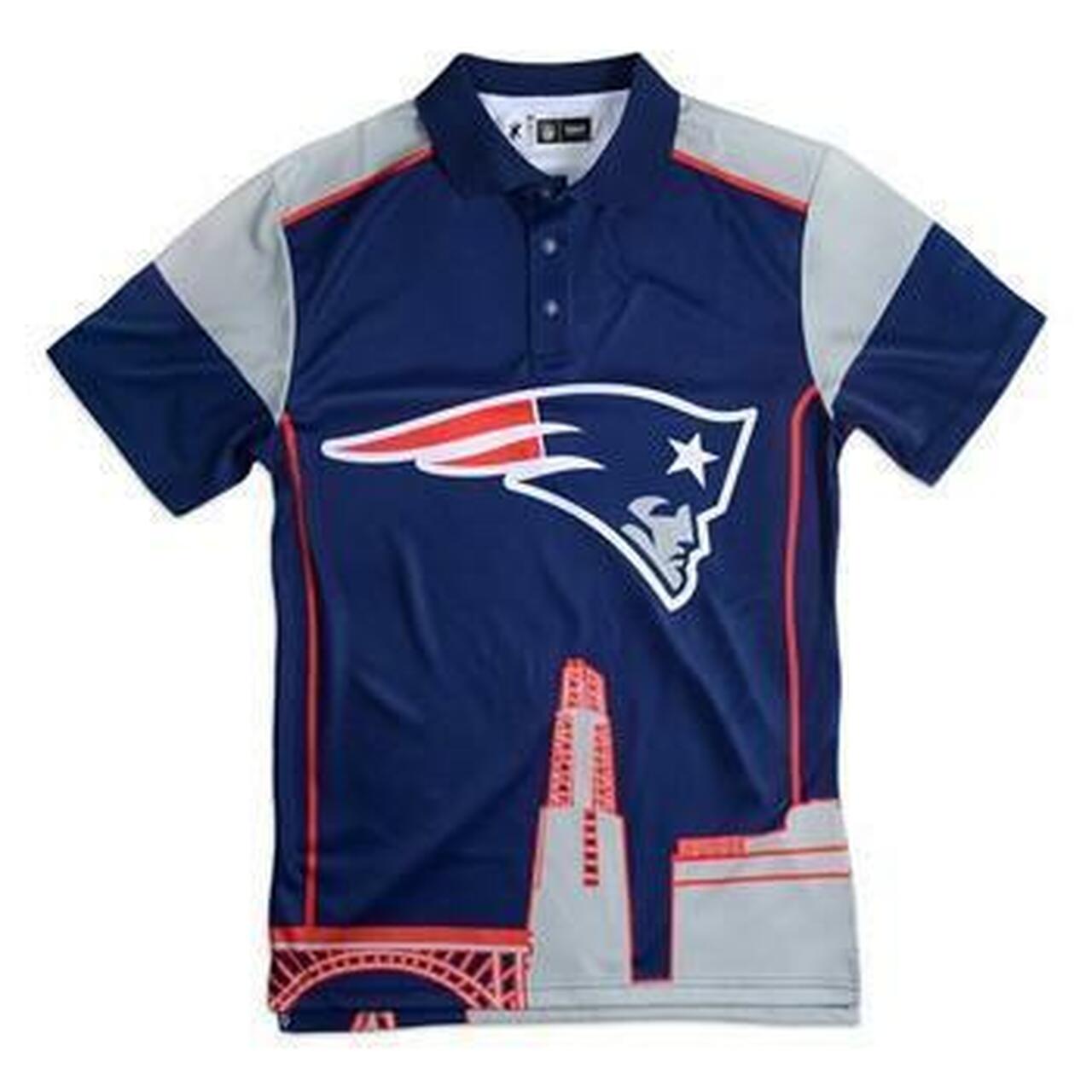 New England Patriots Thematic Polyester Polo Shirt 3D All Over Print Shirt3801