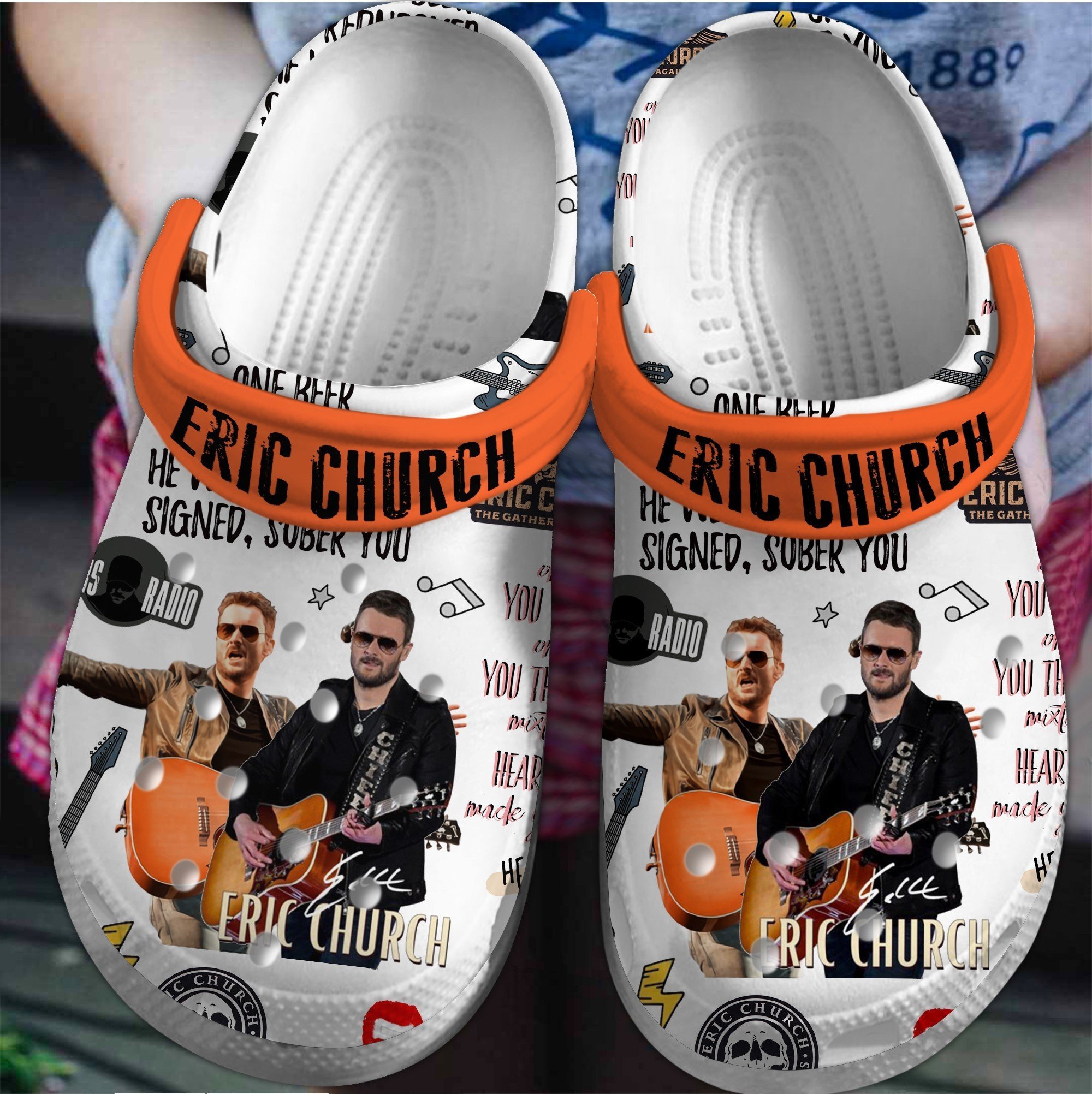 Eric Church Music Crocs Crocband Clogs Shoes Comfortable For Men Women and Kids