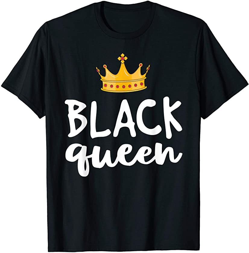 Black Queen Shirts for Women Kids Girl Magic Melanin Crown T-Shirt