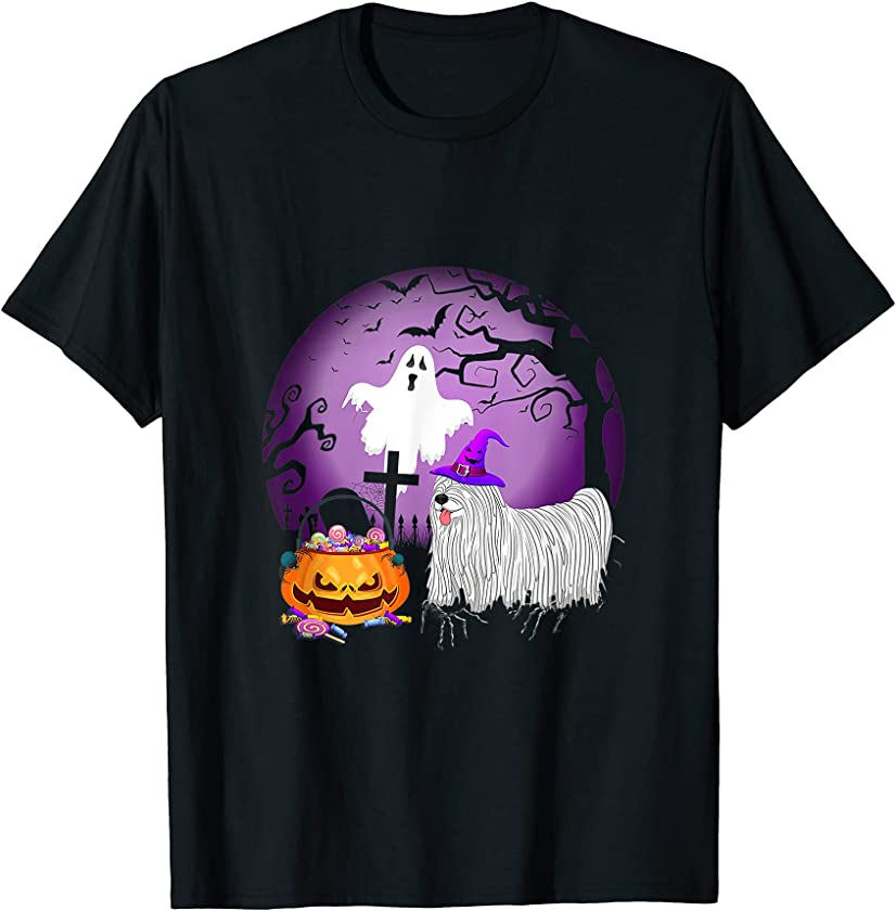 Komondor Dog Candy Pumpkin Halloween Lover T-Shirt