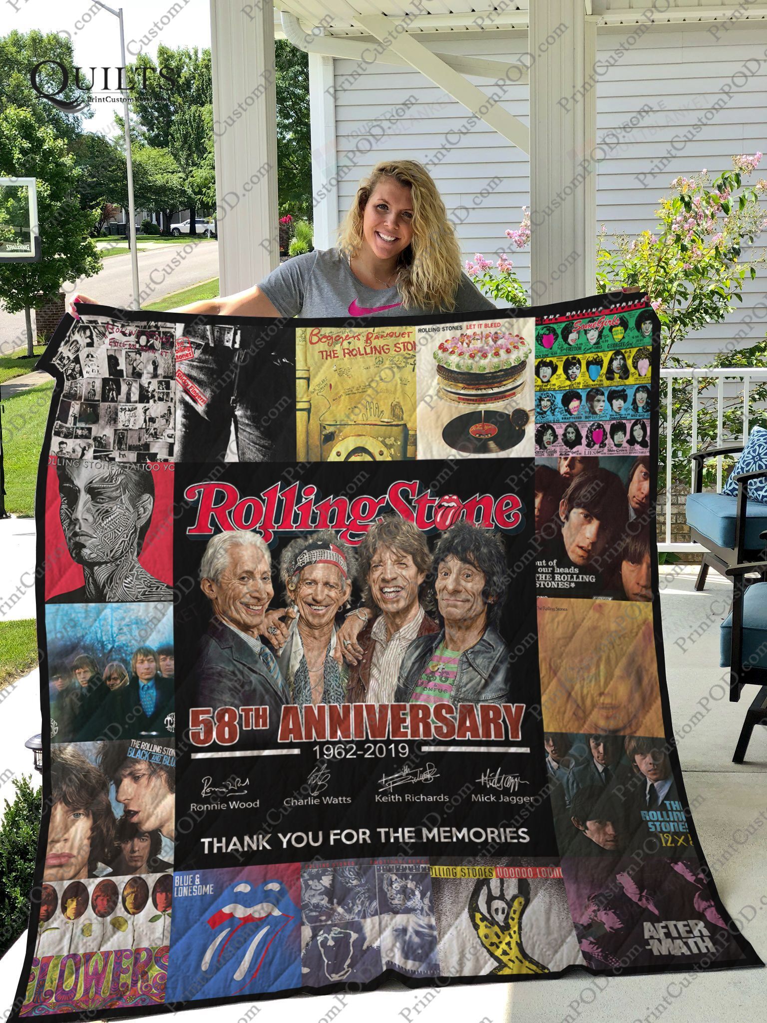 The Rolling Stones Quilt Blanket Christmas Gift