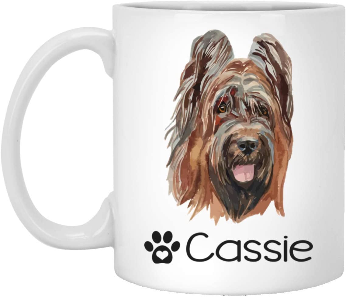 Personalized Briard Dog Mug – Pet Owner Gifts For Women – Gifts For Dog Lover – Briard Mom Dad Mugs – Dog Cups 11Oz