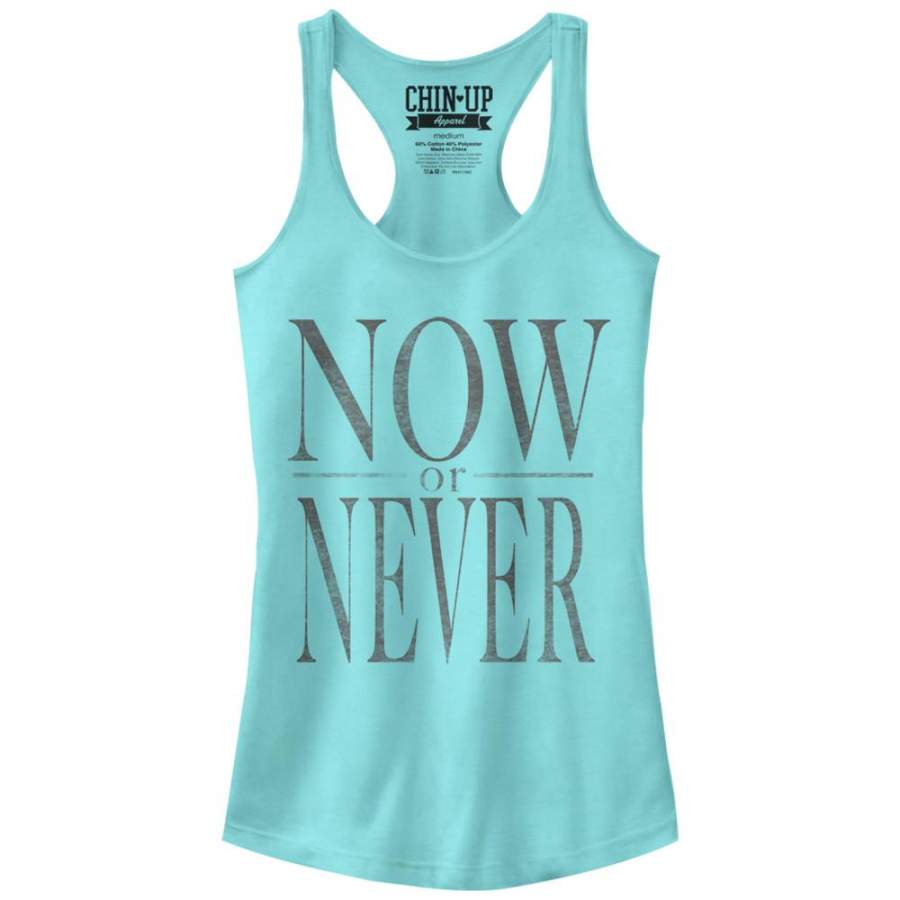 CHIN UP Junior’s Now or Never  Racerback Tank Cancun