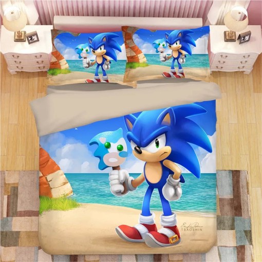 Sonic The Hedgehog 29 Duvet Cover Pillowcase Home Decor 3D Bedding Set 8997