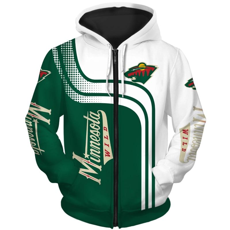 Minnesota Wild Casual Zipper Hoodie