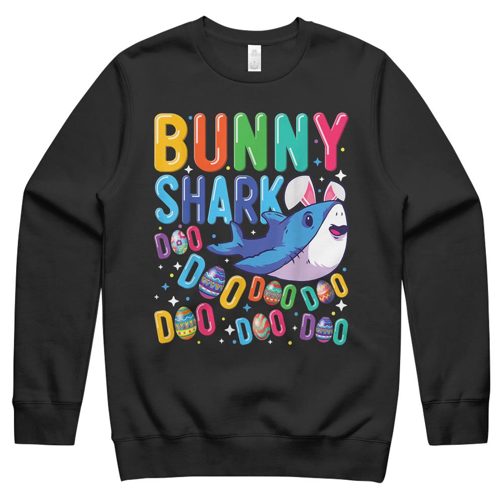 Bunny Shark Funny Easter Shark Shirts Gifts Crewneck Sweatshirt