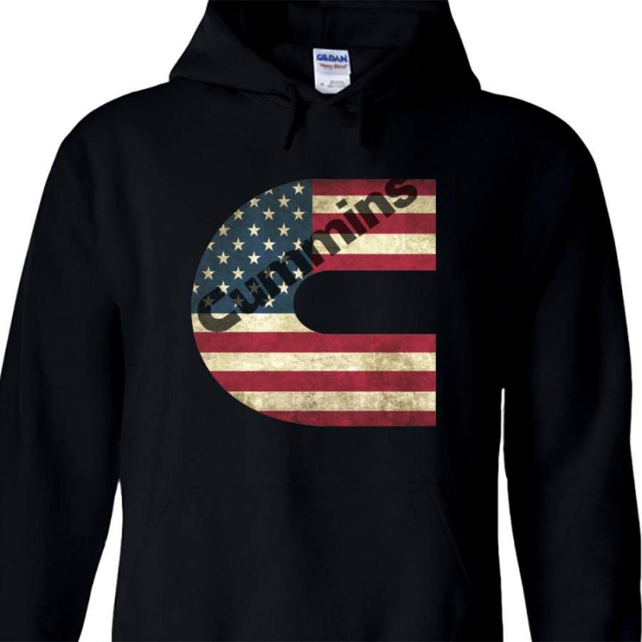 Cummins Hoodie Cummins  American Flag Hoodie Sweatershirt