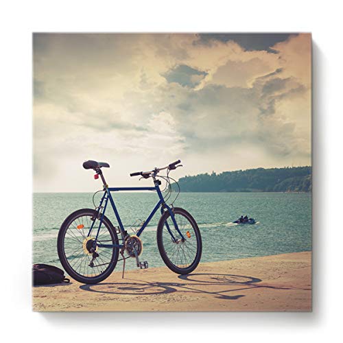 Sunshine Beach Bicycle Home Decor – Square Canvas