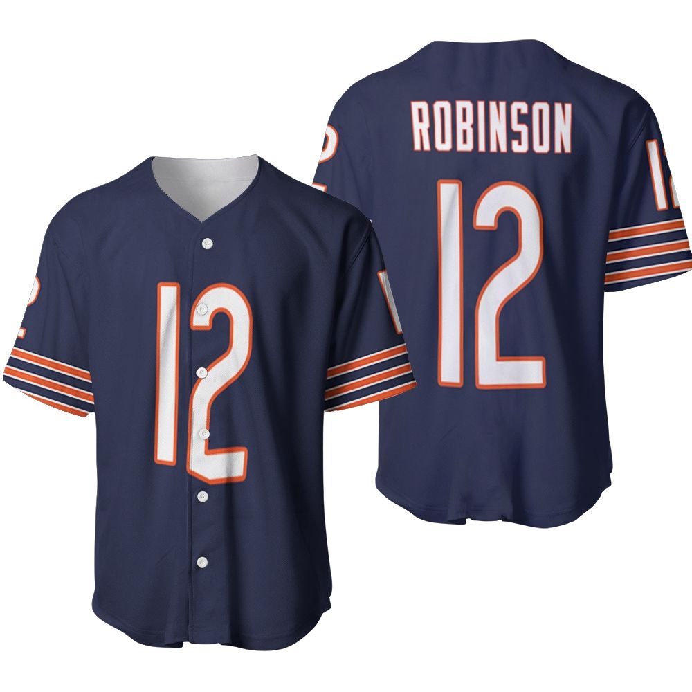 Chicago Bears Allen Robinson #12 Great Player NFL American Football Team Legacy Vintage Navy 3D Designed Allover Gift For Bears Fans Baseball Jersey